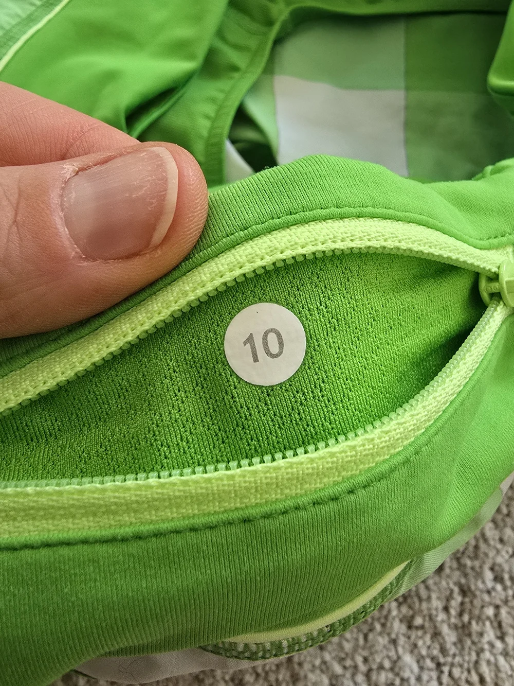 Lululemon Green Plaid Women's Speed Short - SIZE 10